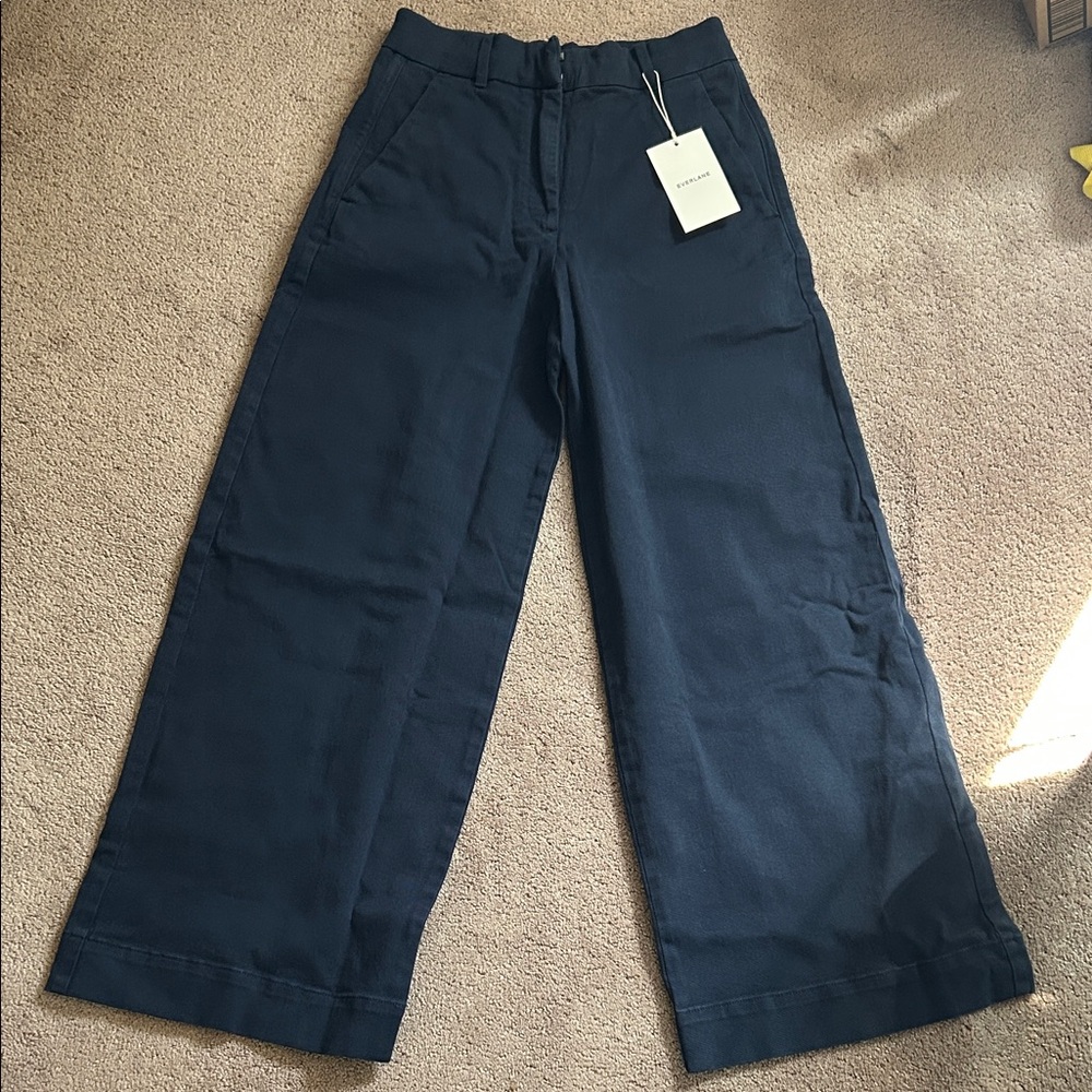 NWT Everlane Wide-Leg Navy Pants